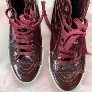 yves saint laurent Leather High-Top Sneakers
